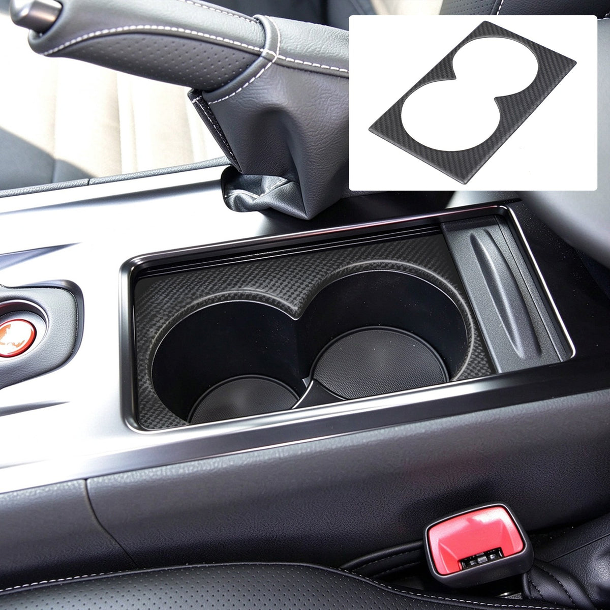Matte Dry Real Carbon Fiber Center Cup Holder Trim For Nissan GTR R35 08-16 7
