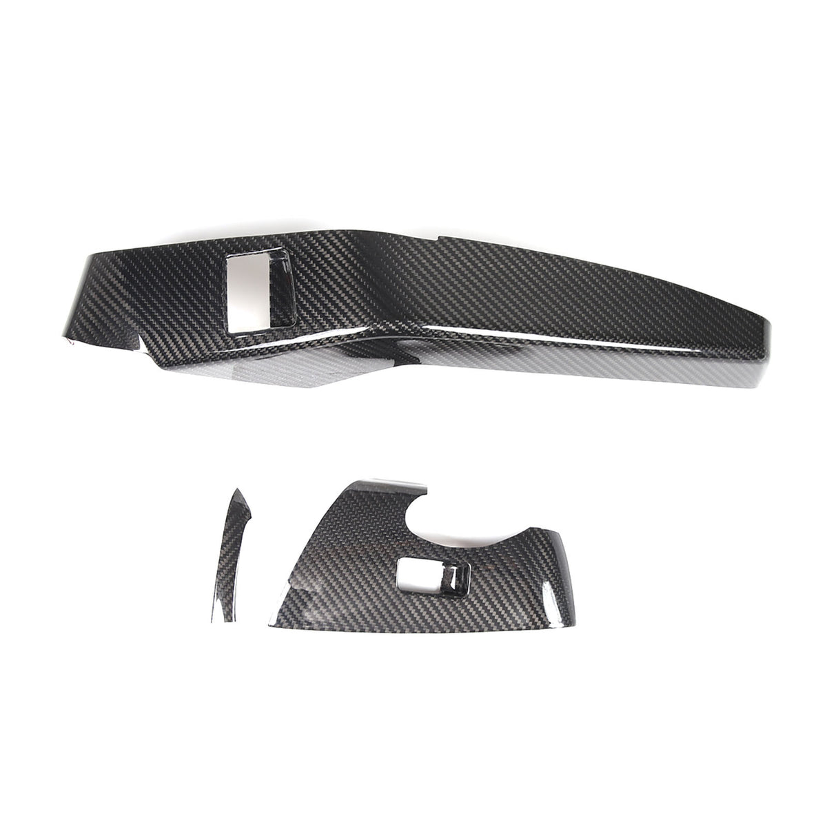 Real Carbon Fiber Window Lift Switch Button Trim Cover For Corvette C7 2014-19 3