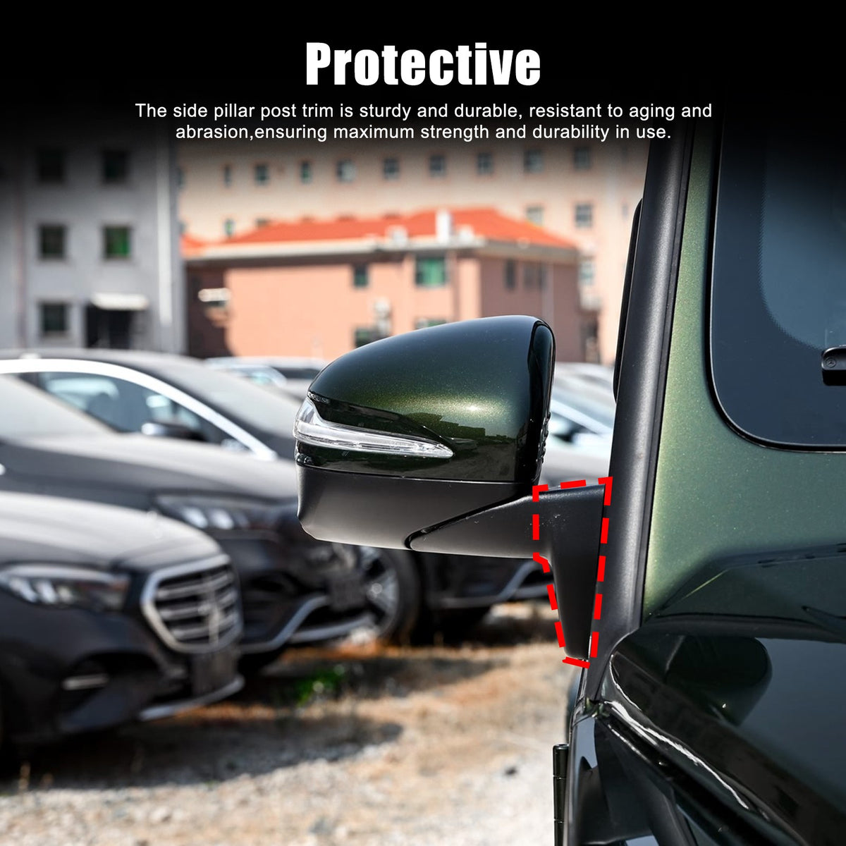 Real Carbon Fiber Rearview Mirror Base Cover Trim For Benz G-Class W465 2025 US 17