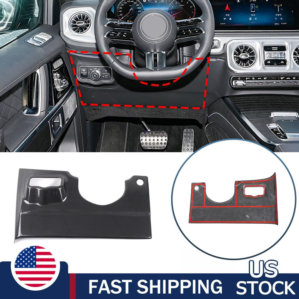 Real Carbon Fiber Headlight Switch Panel Trim For Benz G-Class W465 G500 2025 US 1