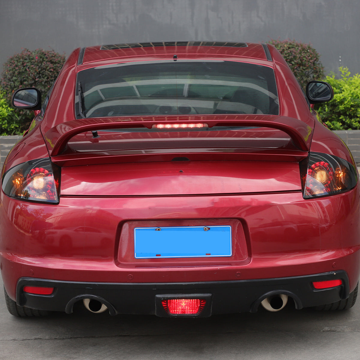 Smoked Black Rear Tail Light Guard Cover Trim For Mitsubishi Eclipse 2006-11 14
