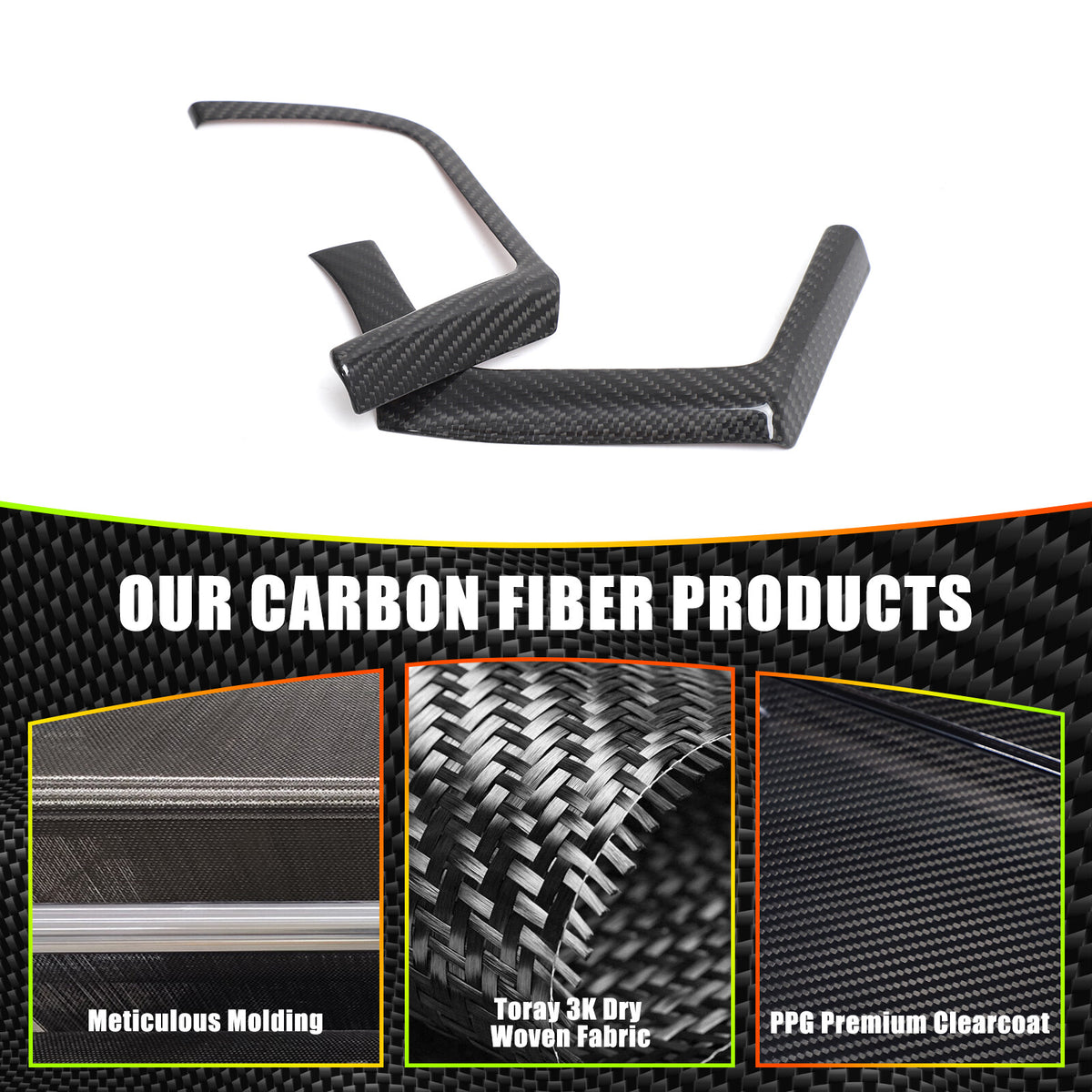 Real Carbon Fiber Center Side Air Vent Trim for BMW 3/4 Series F30/F32 2013-2019 3