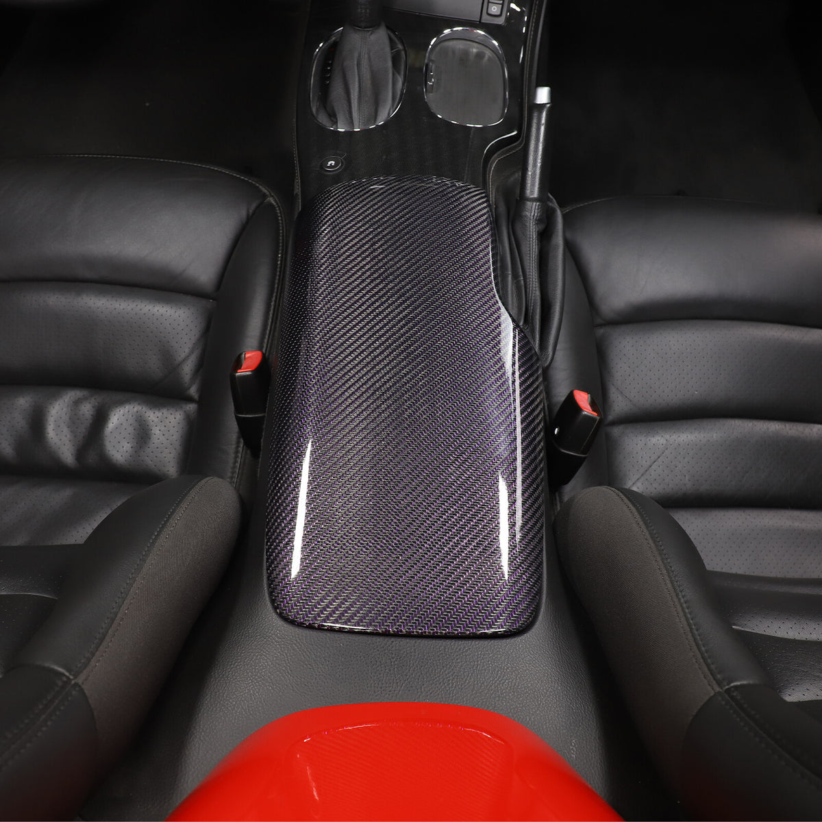 Real Carbon Fiber Center Console Armrest Box Cover Trim For Corvette C6 2005-13 7