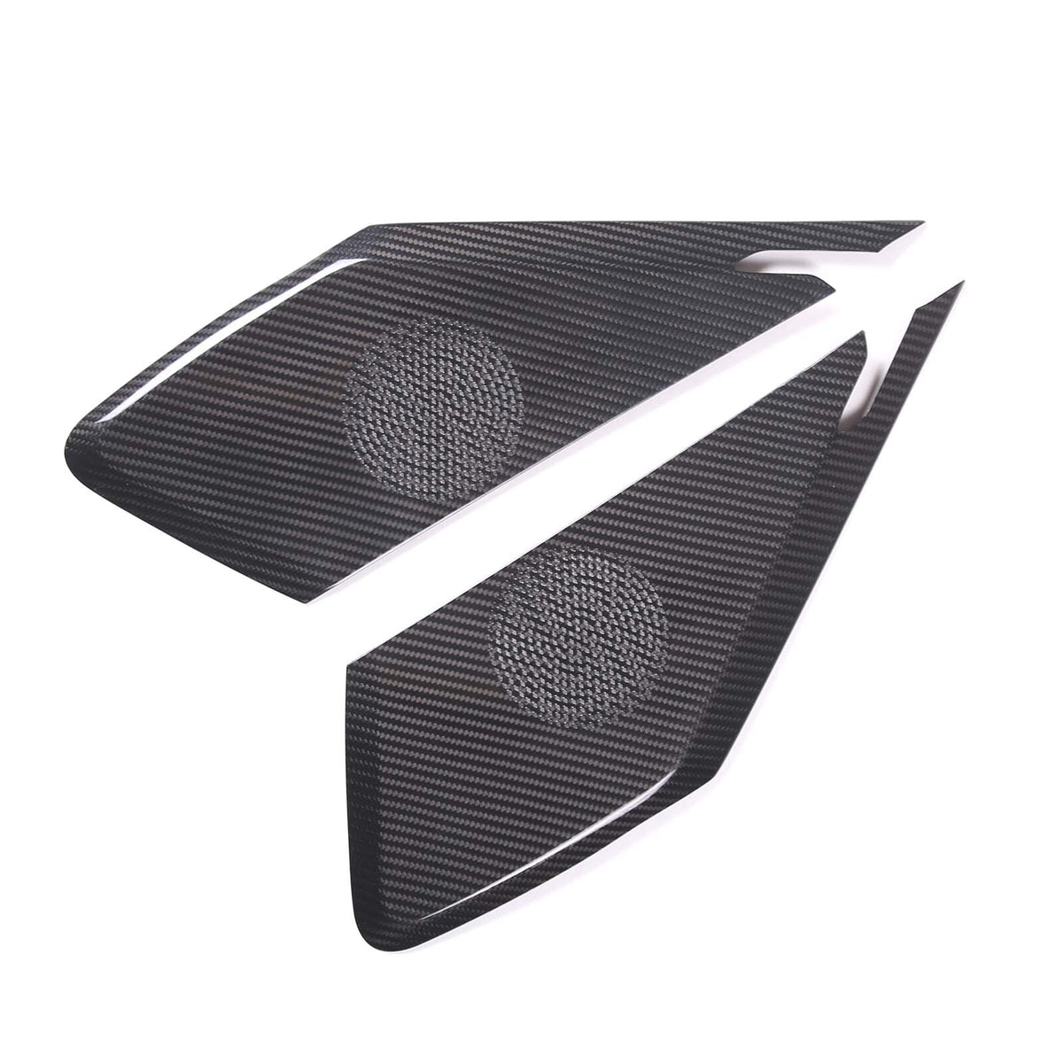 Real Carbon Fiber Side Door Speaker Cover Horn For C8 Corvette 1LT 2020-26 7