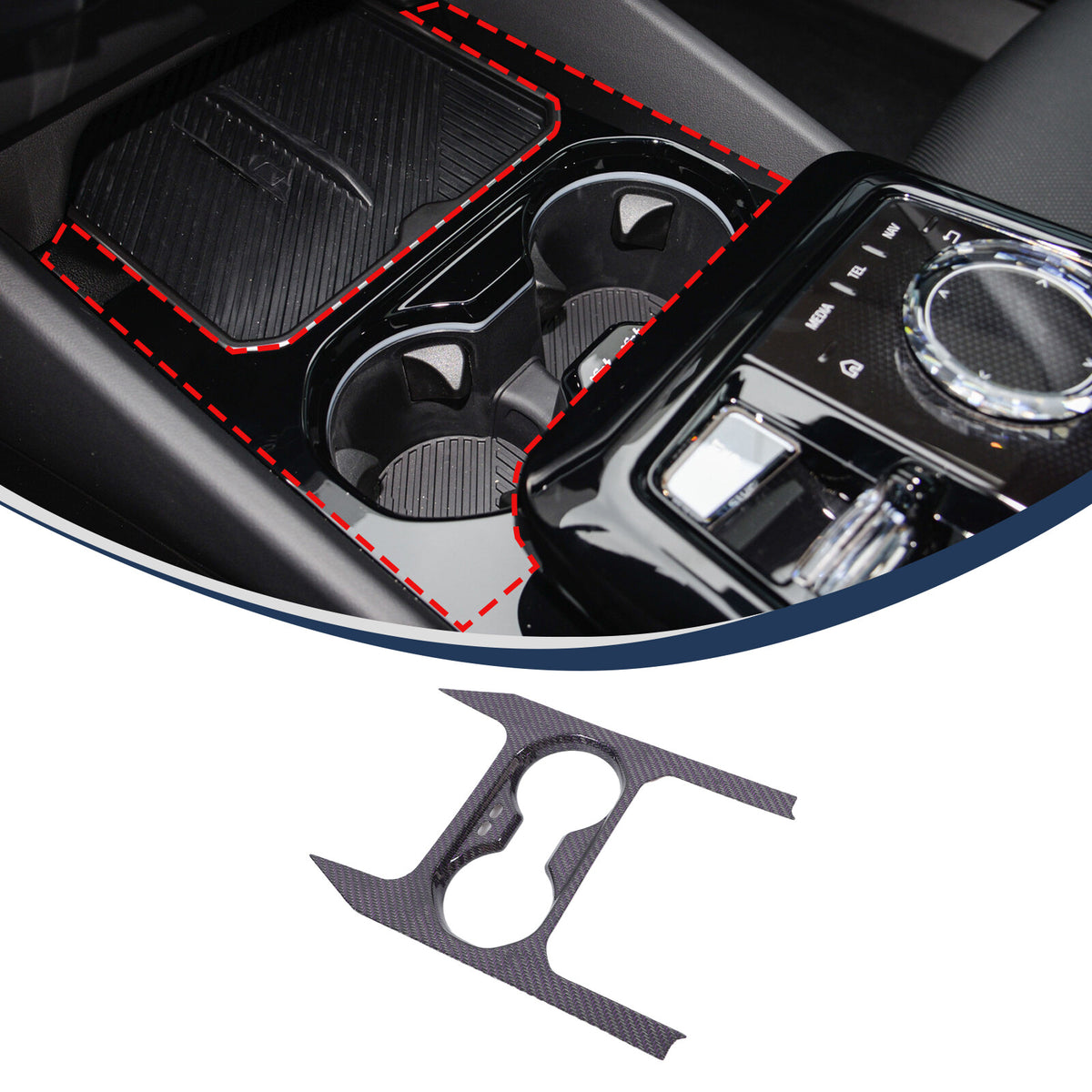 Purple Real Carbon Fiber Interior Center Console Trim For BMW 5 Series G60 2024+ 12