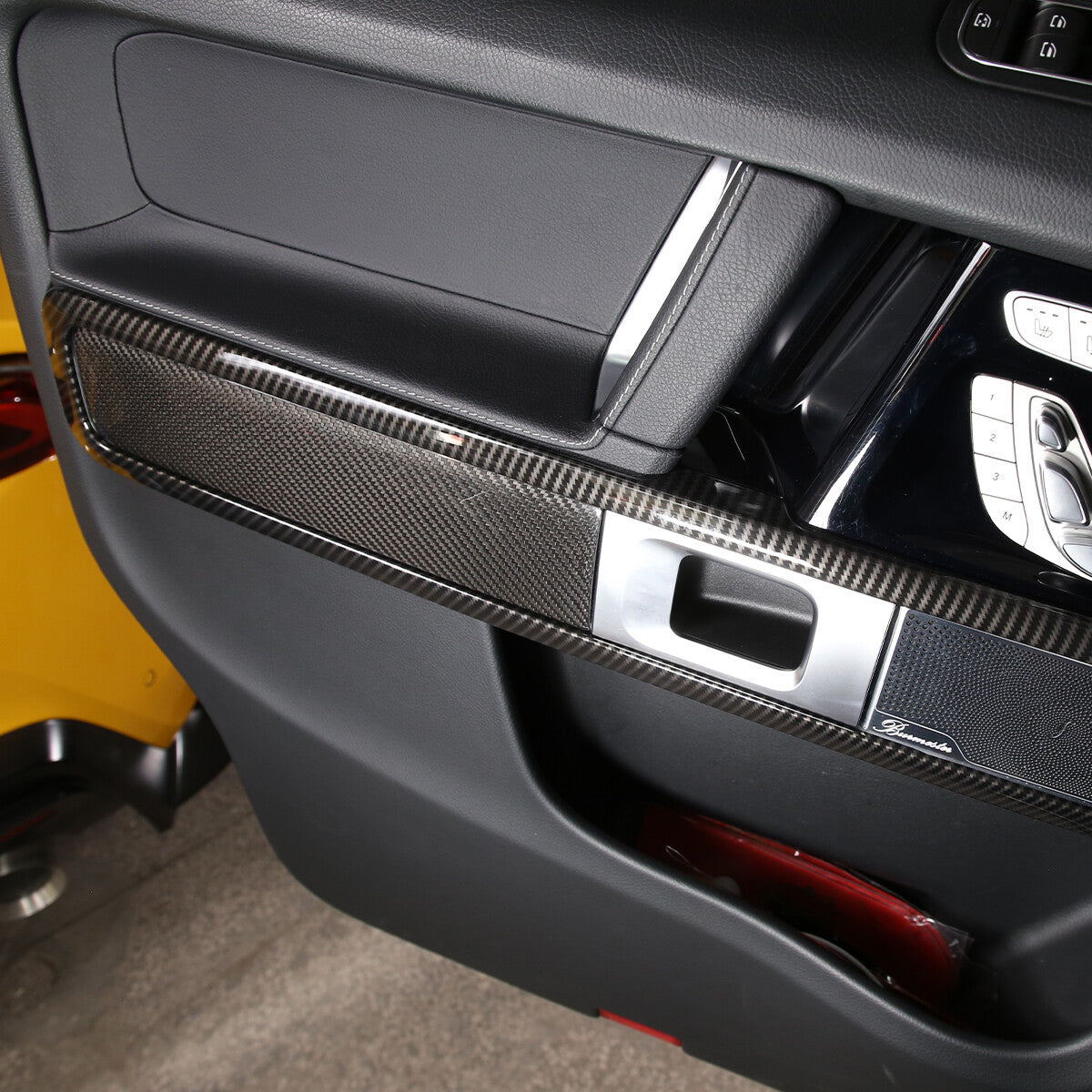 For 19-2021 Mercedes Benz G Class ABS Carbon Fiber Door Handle Frame Trim Cover 6