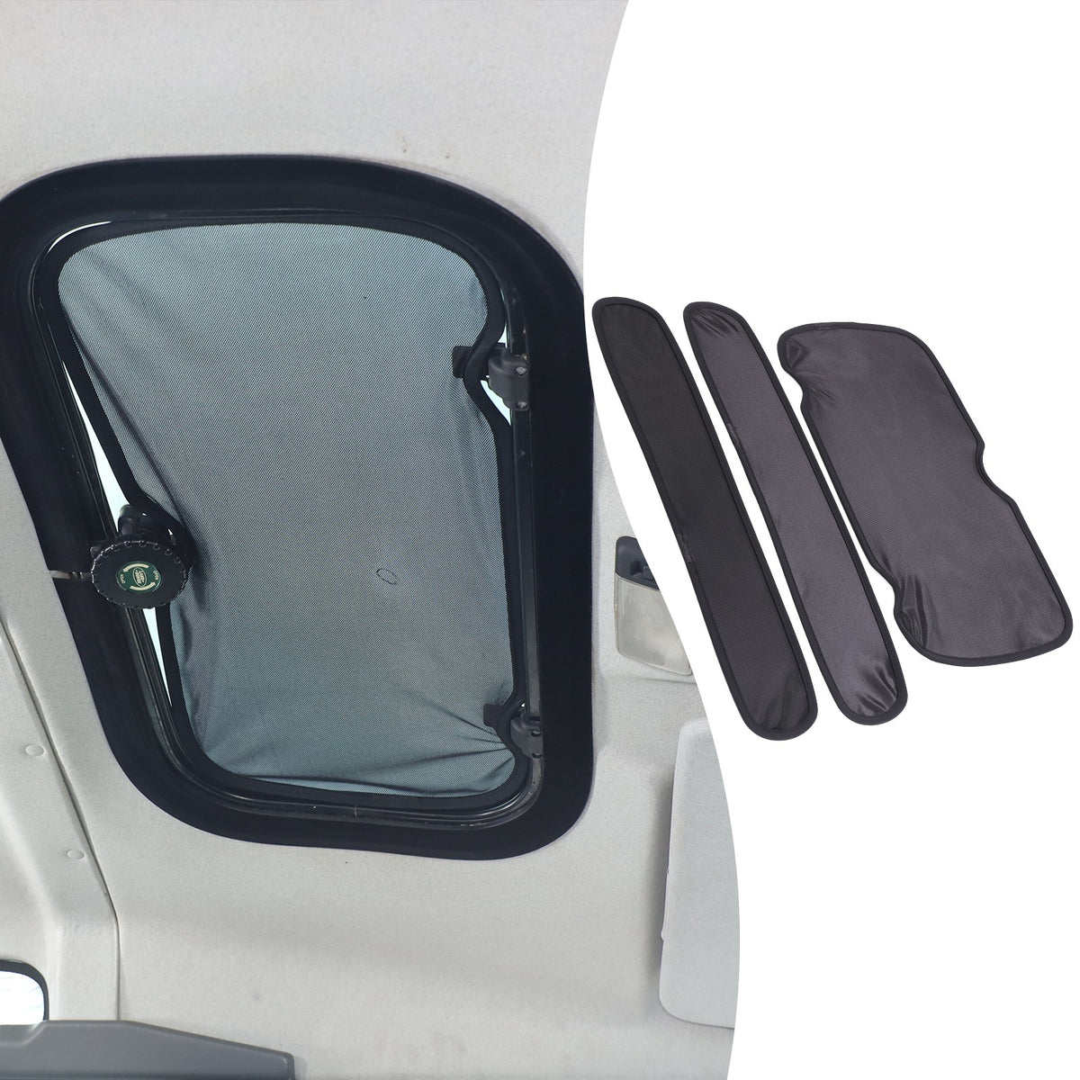 Black Memory Steel Sunroof Sunshade Cover For Land Rover Defender 2004-2018 6
