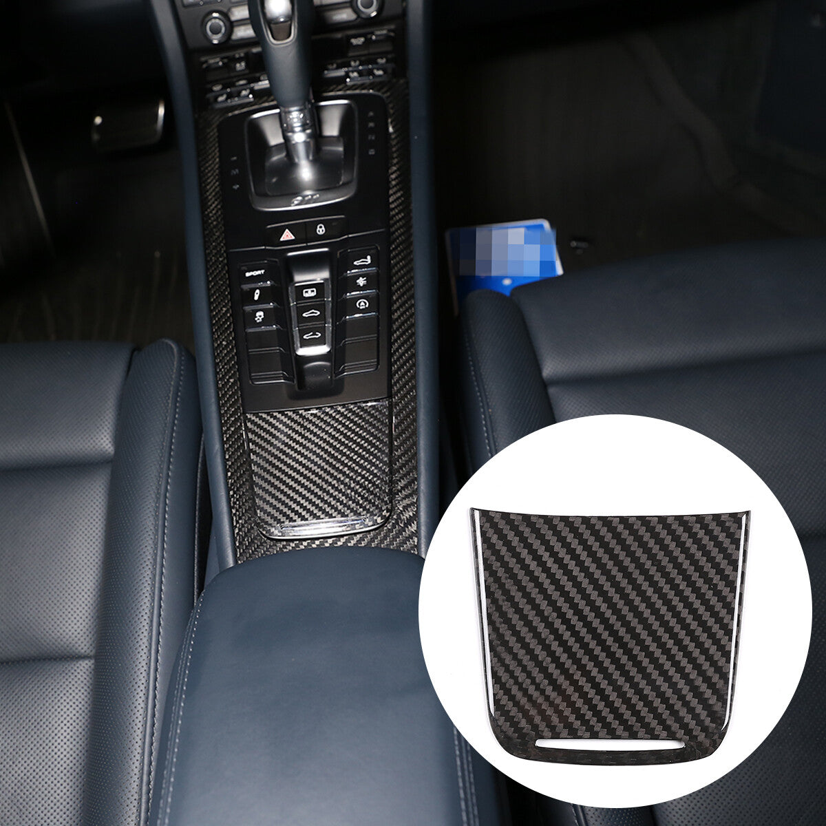 Real Carbon Fiber Center Console Gear Panel Trim Set for Porsche 718 911 12-18 3