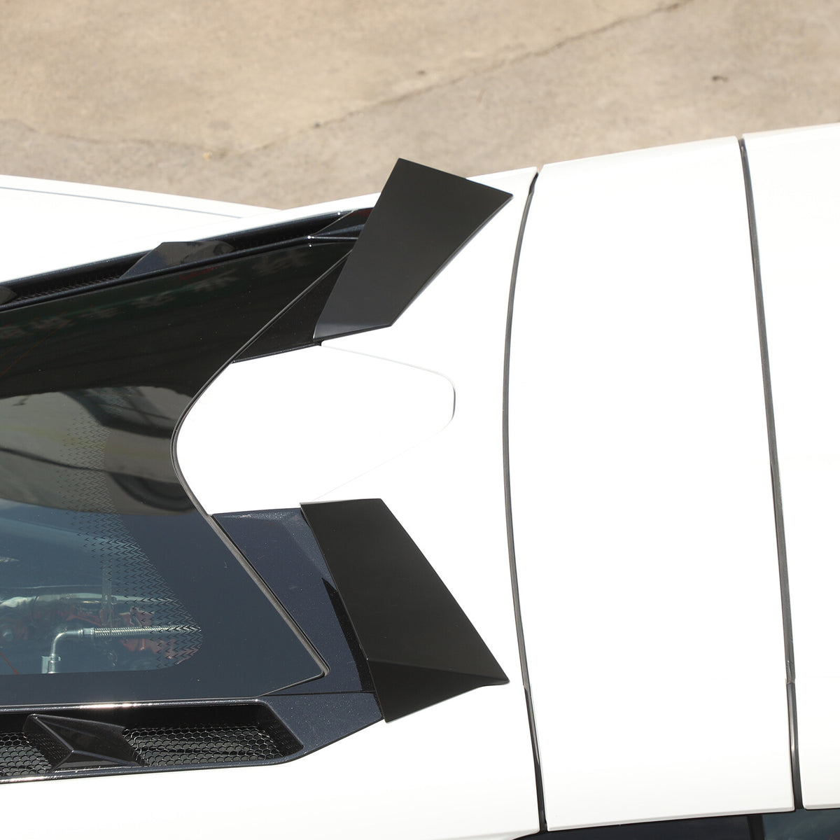 Matte Black Rear Windshield Spoiler Trim Strip For Corvette C8 Coupe 2020+ 1