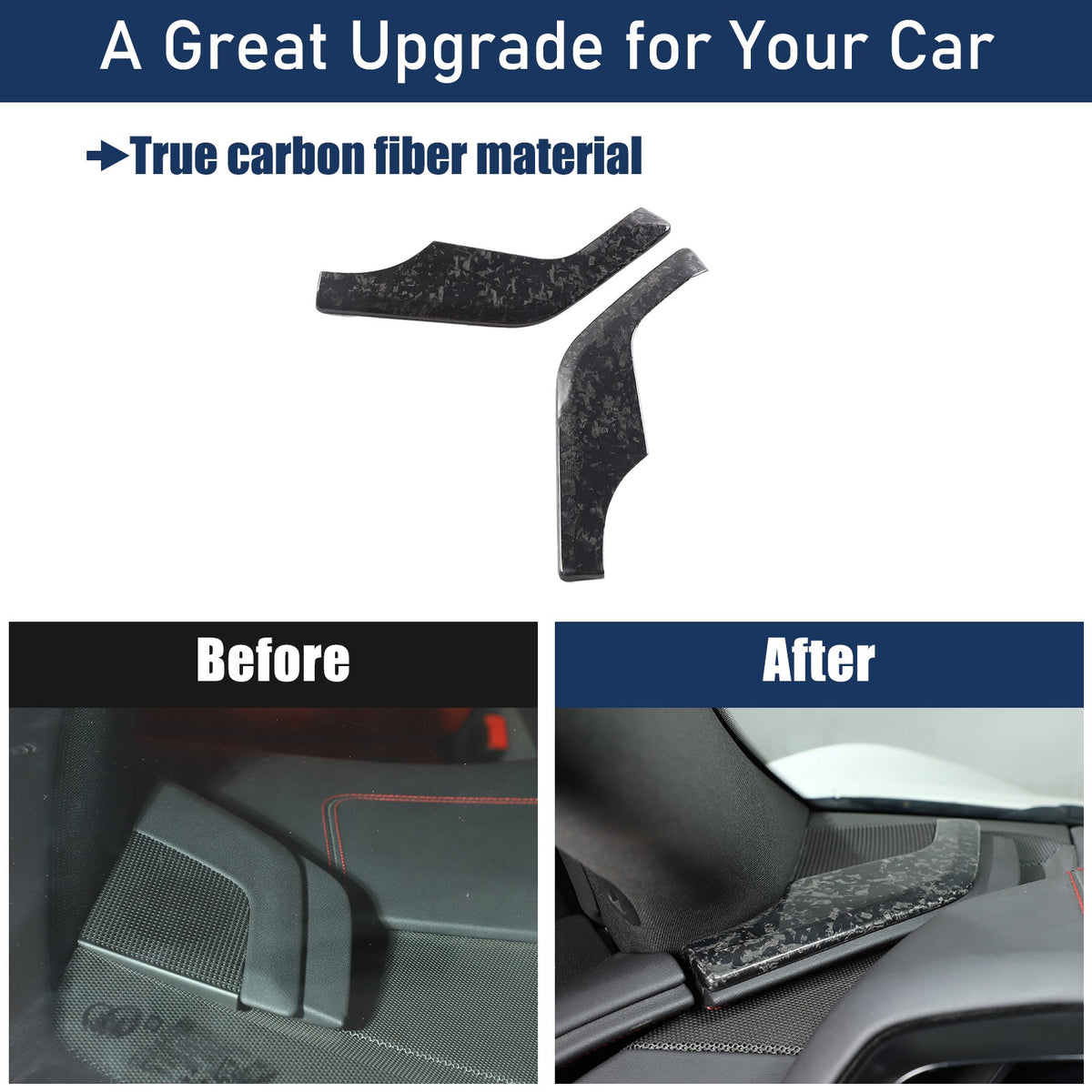 Forged Real Carbon Fiber Full Interior Set Cover Trim Kit For Corvette C8 20-25 - Variants 6-10 38