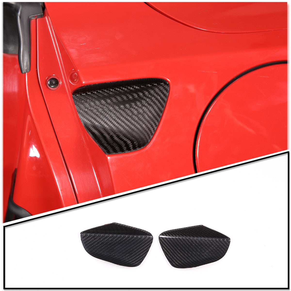 Real Carbon fiber Exterior Grille A Pliiar Trim Set For Corvette C7 Z06 14-19 18