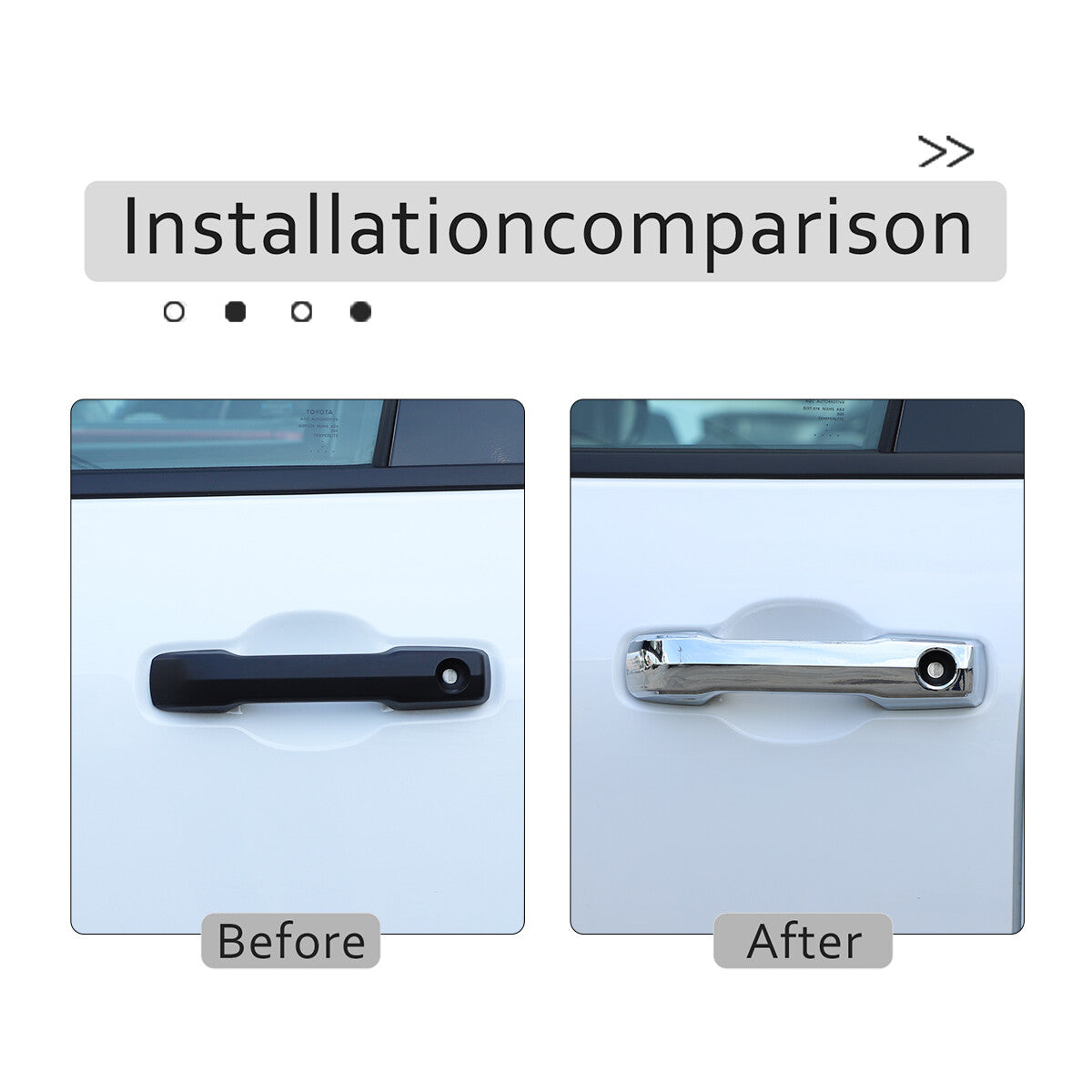 Chrome Side Mirror + Door Handle Covers Molding Trim for Toyota Tundra 2022-26 5