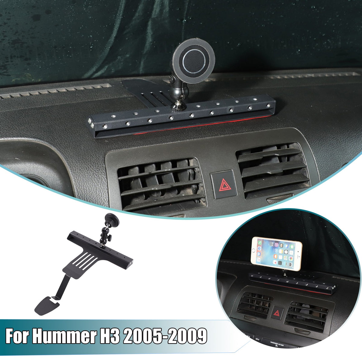 Magnetic Multifunctional Phone Holder Bracket For Hummer H3 2005-2009 1