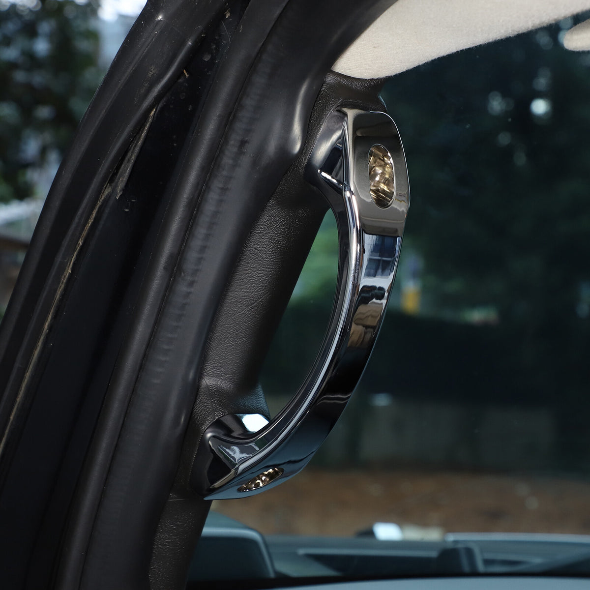 Silver Pair Set Pull Grab Handle A Pillar Alloy Post Trim For Hummer H2 2003-07 5