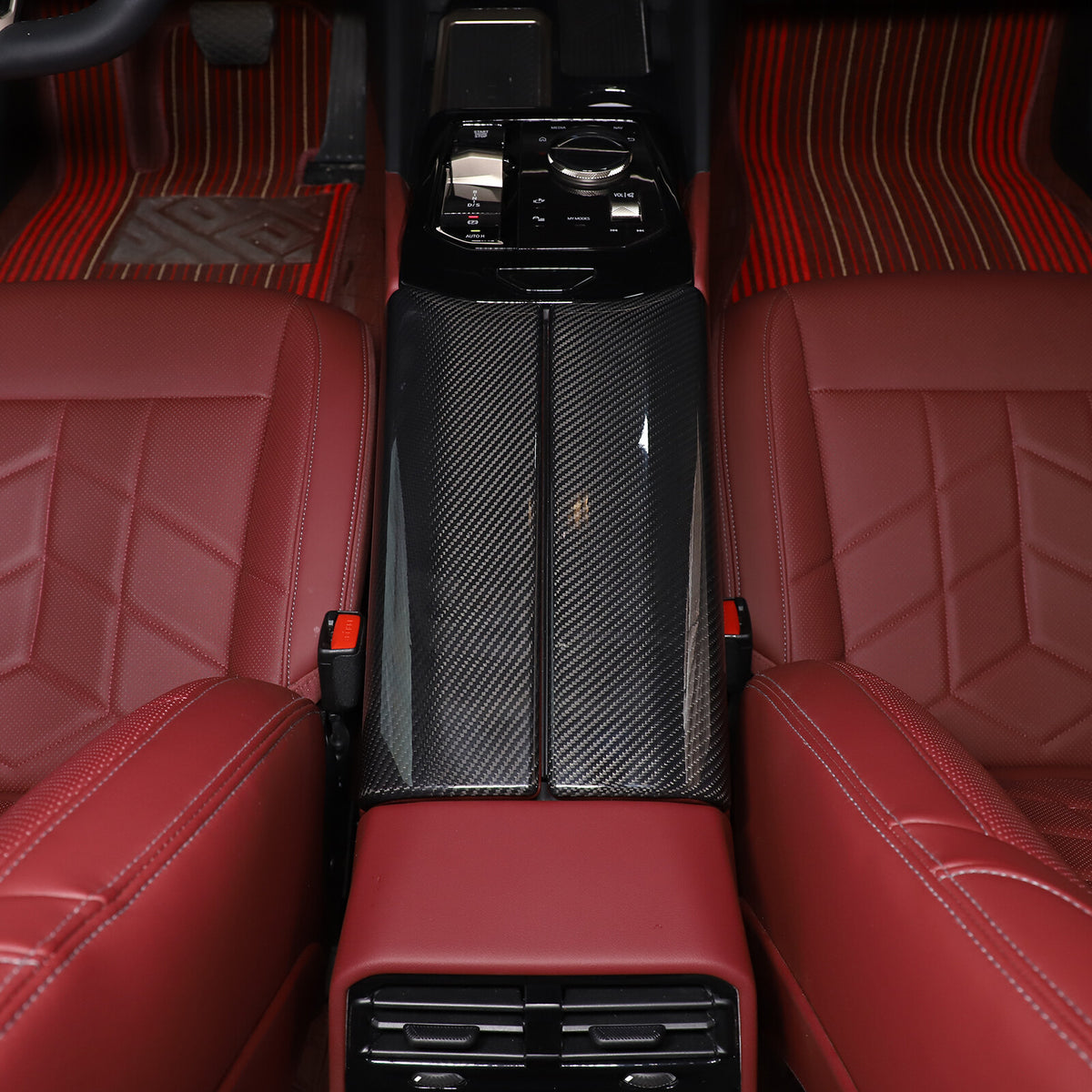 Real Carbon Fiber Center Console Armrest Box Cover Trim For BMW 5 Series G60 24+ 10