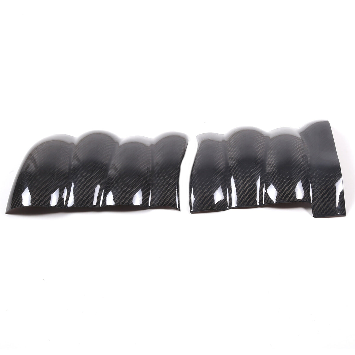 2Pcs Real Dry Carbon Fiber Intake Manifold Cover Engine For Corvette C6 2005-13 14