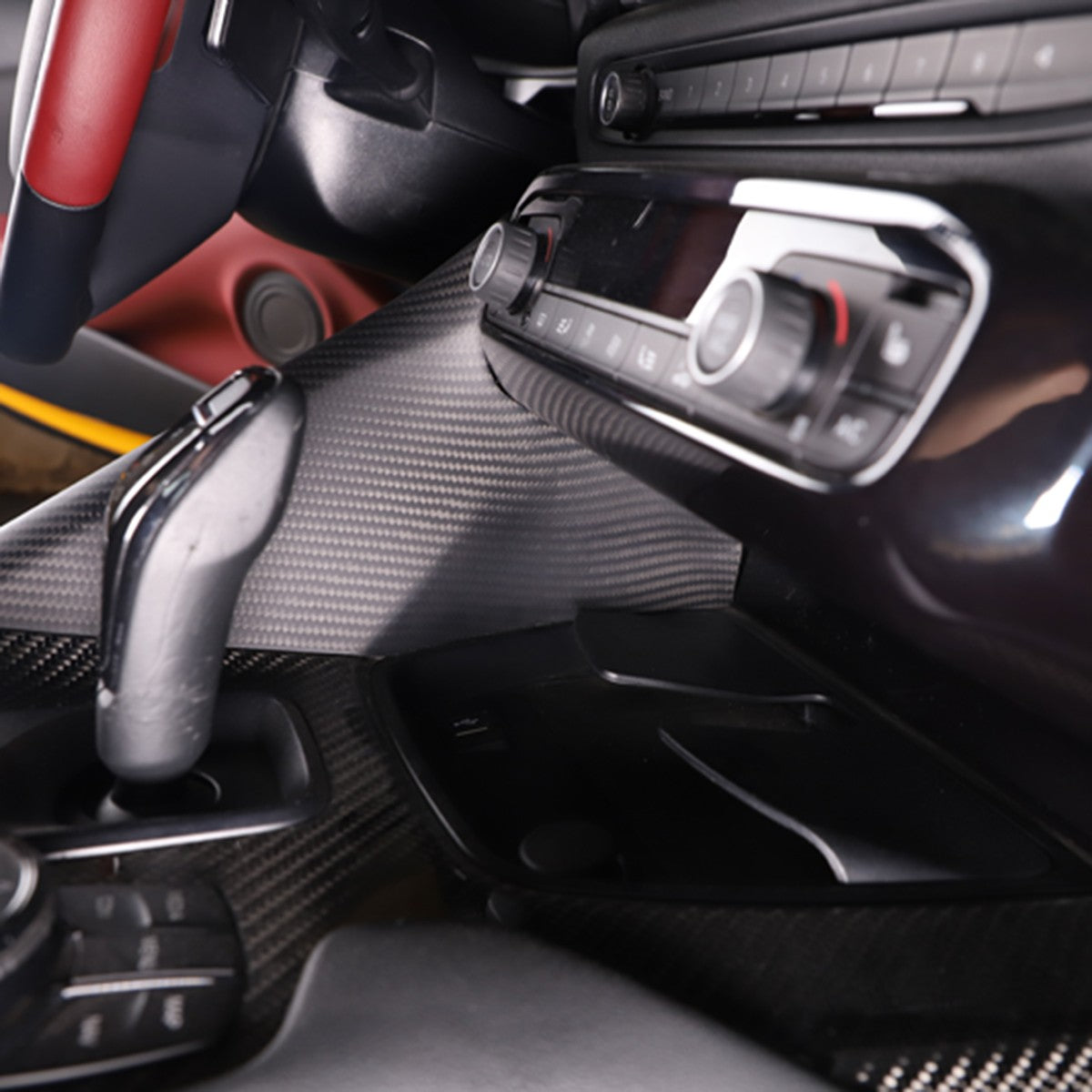 Matte Real Dry Carbon Fiber Center Console Side Panel Trim For GR Supra 2019-24 9