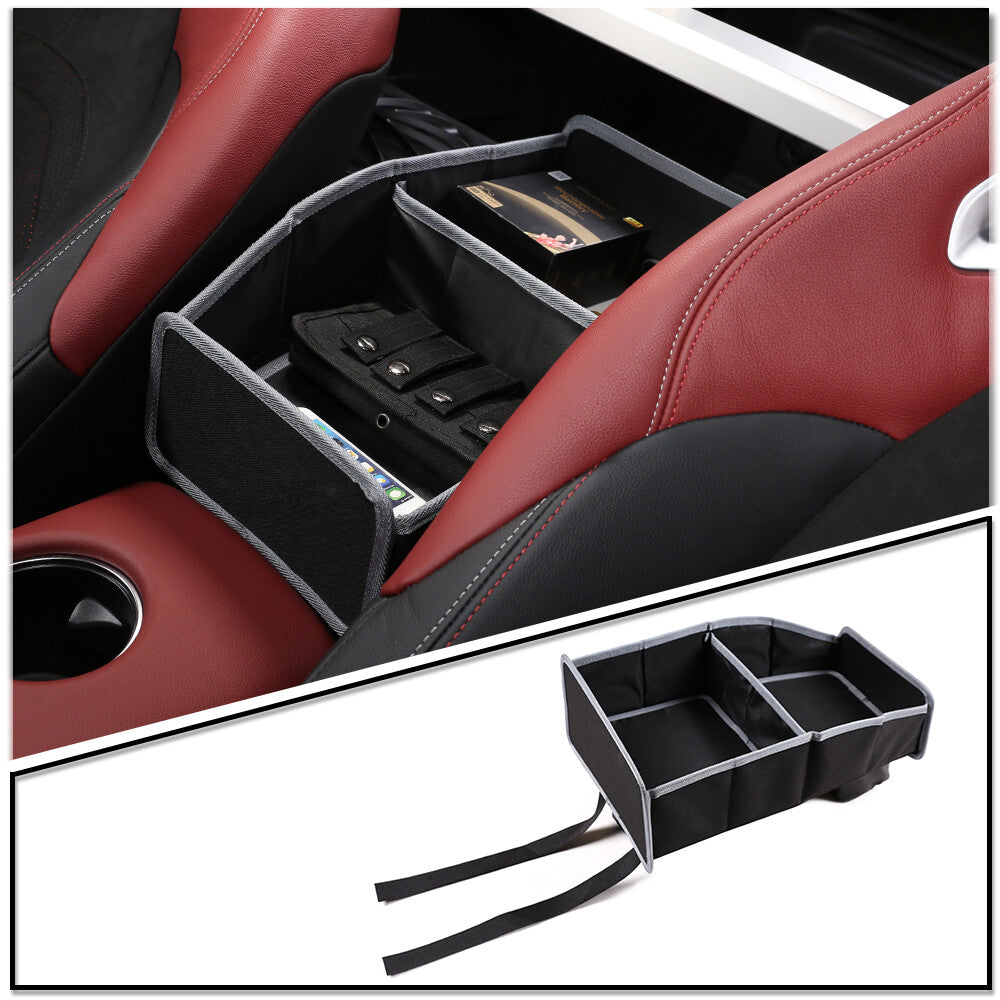 3PCS Black Seat Storage Car Seat Gap Catcher Box For Toyota Supra A8 2019+ 1