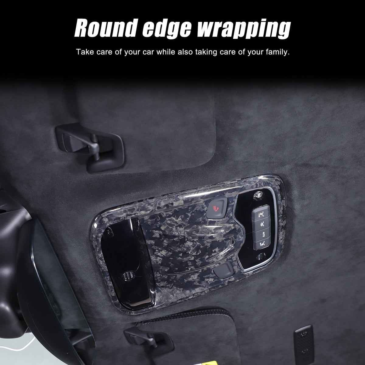 Forged Real Carbon fiber Reading light Switch Trim Cover For Lotus EMIRA 2021-25 14