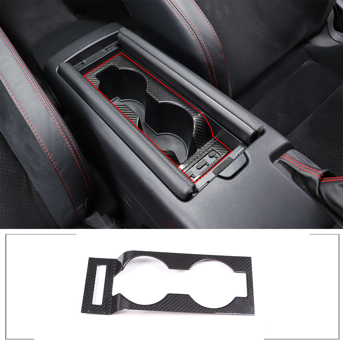 Real Carbon Gear Shift Cup Holder Cover Trim For Tayota GR86/Subaru BRZ 2022 US 1