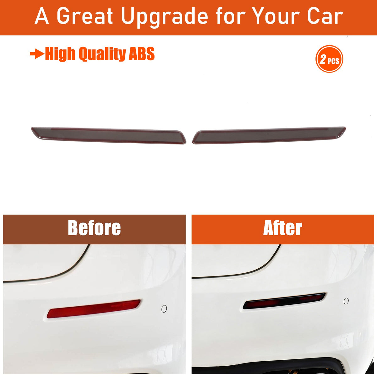 Smoked Black Rear Fog Tail Light Lamp Cover Trim For Maserati Ghibli 18-23 US 7