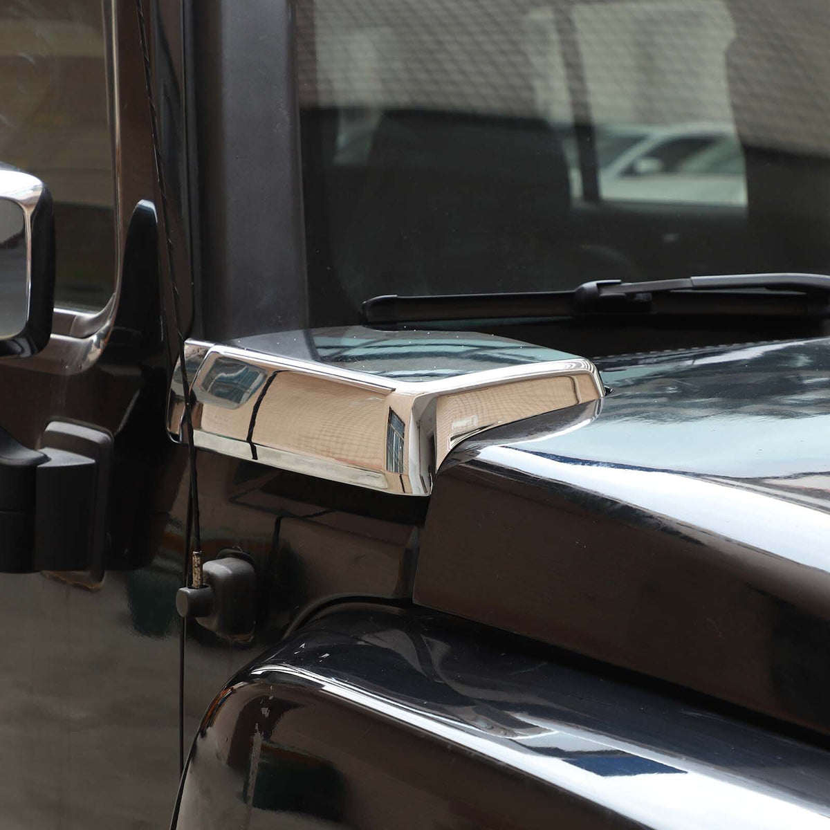 ABS Chrome Hood Side Trim Cover Scratch Resistant Trim For Hummer H3 2005-2009 5