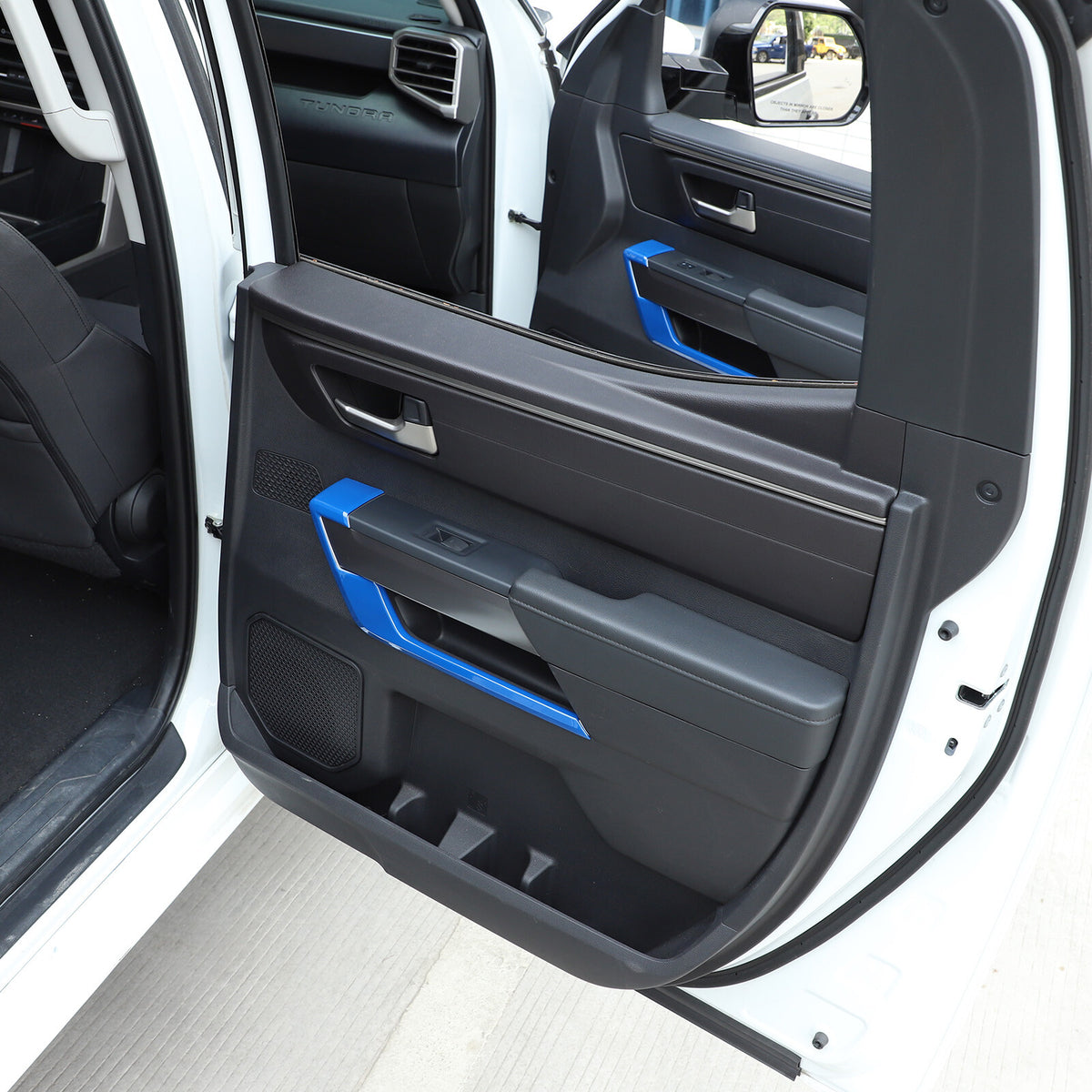 Blue ABS Interior Door Panel Strip Trim Cover For Toyota Tundra/Sequoia 2022-26 7