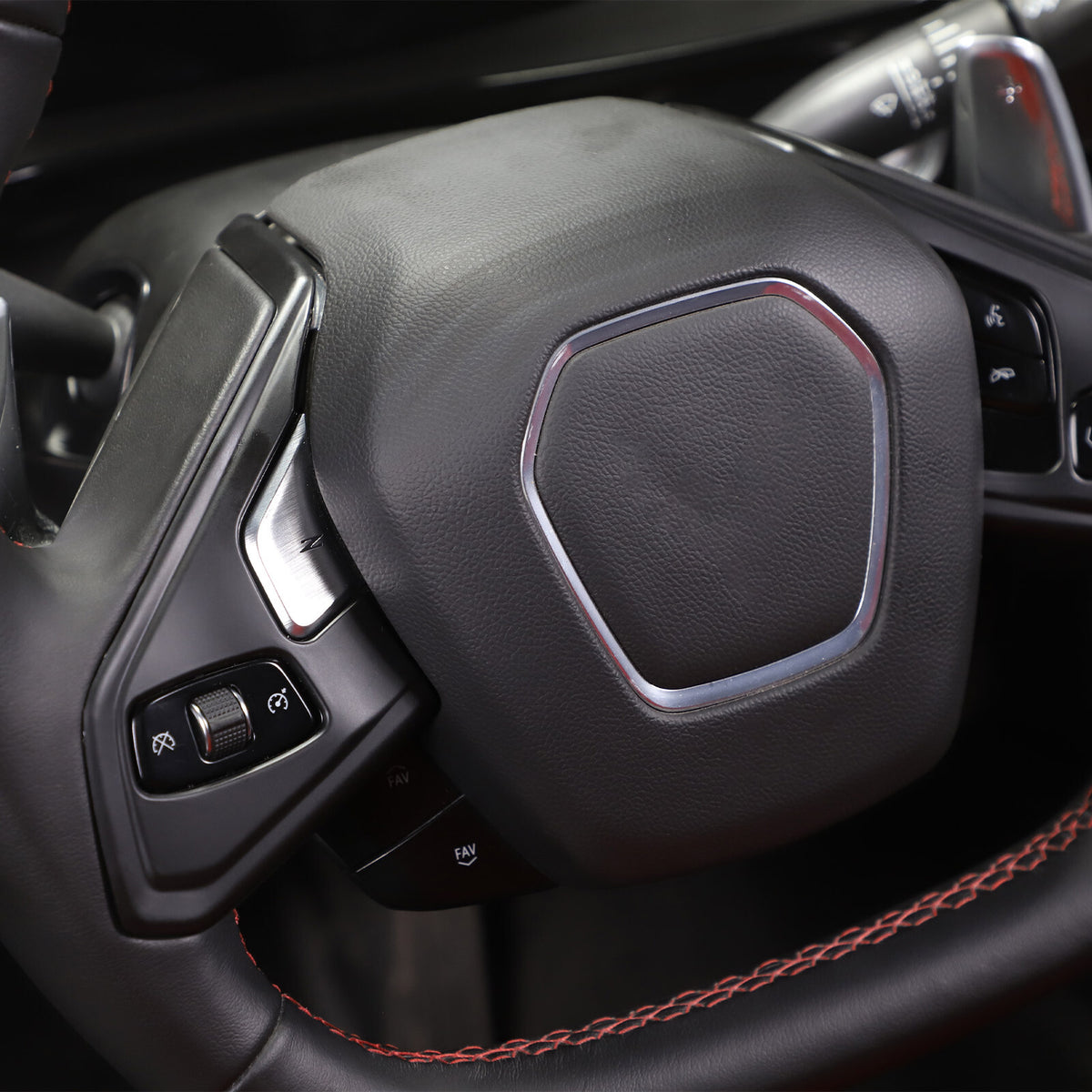 Matte Black ABS Full Interior Set Cover Trim Kit For Corvette C8 2020-25 - Styles 16-20 43