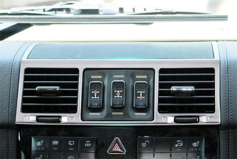3×Silver ABS Center Side Air Vent Outlet Trim For Benz G Class W463 G500 2004-11 8