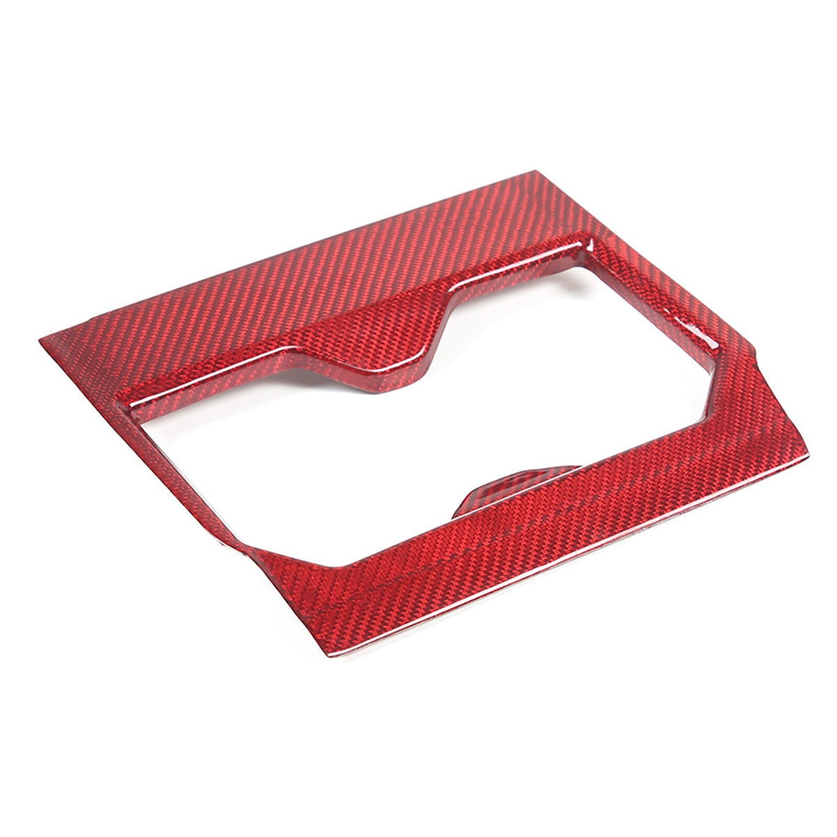Red Real Carbon fiber Center Front Cup Holder Cover Trim For Toyota Tundra 22-26 11