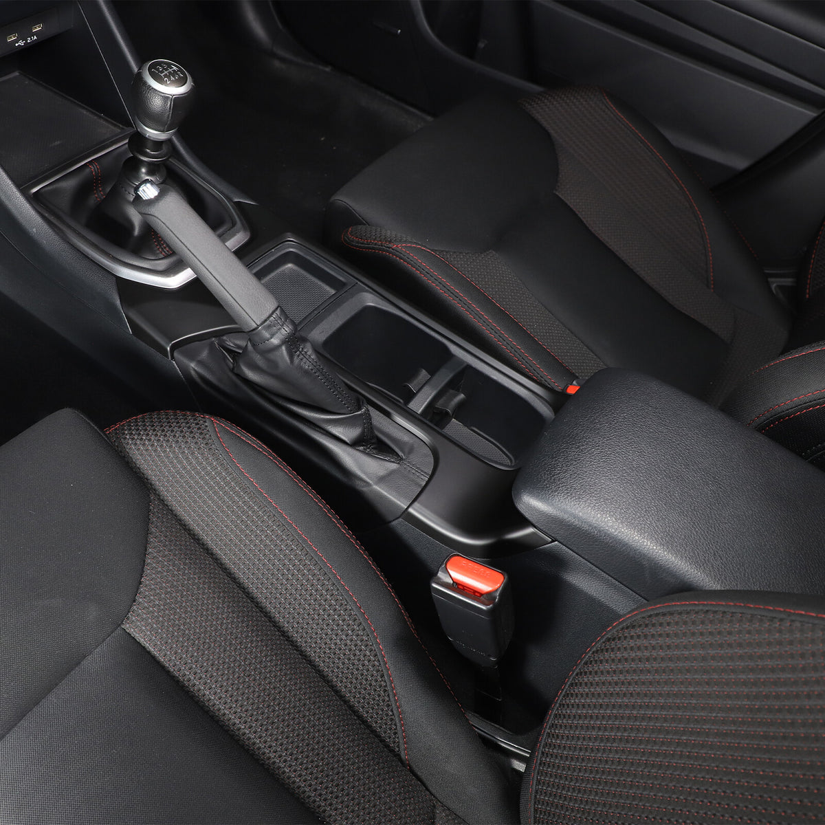 Matte Black Center Console Gear Shift Cup Holder Trim for Subaru WRX VB MT 22-24 11