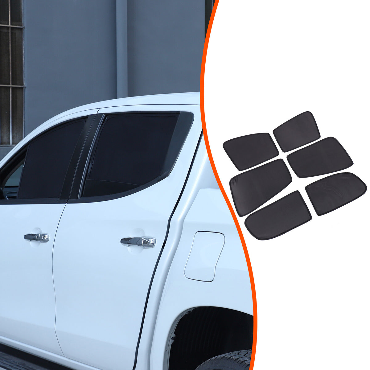 Rear Window Mesh Sun Shade Cover Windshield For Mitsubishi L200 Triton 2015-23 13