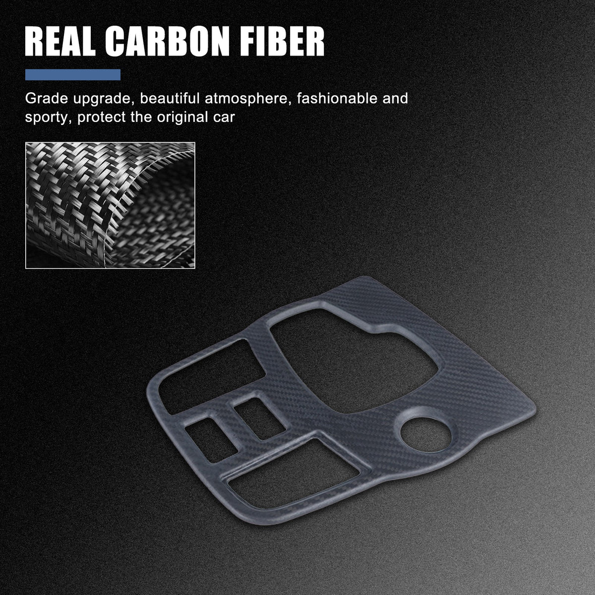 Matte Real Carbon Fiber Gear Shift Indicator Trim For Jaguar F-TYPE X152 2013+ 5
