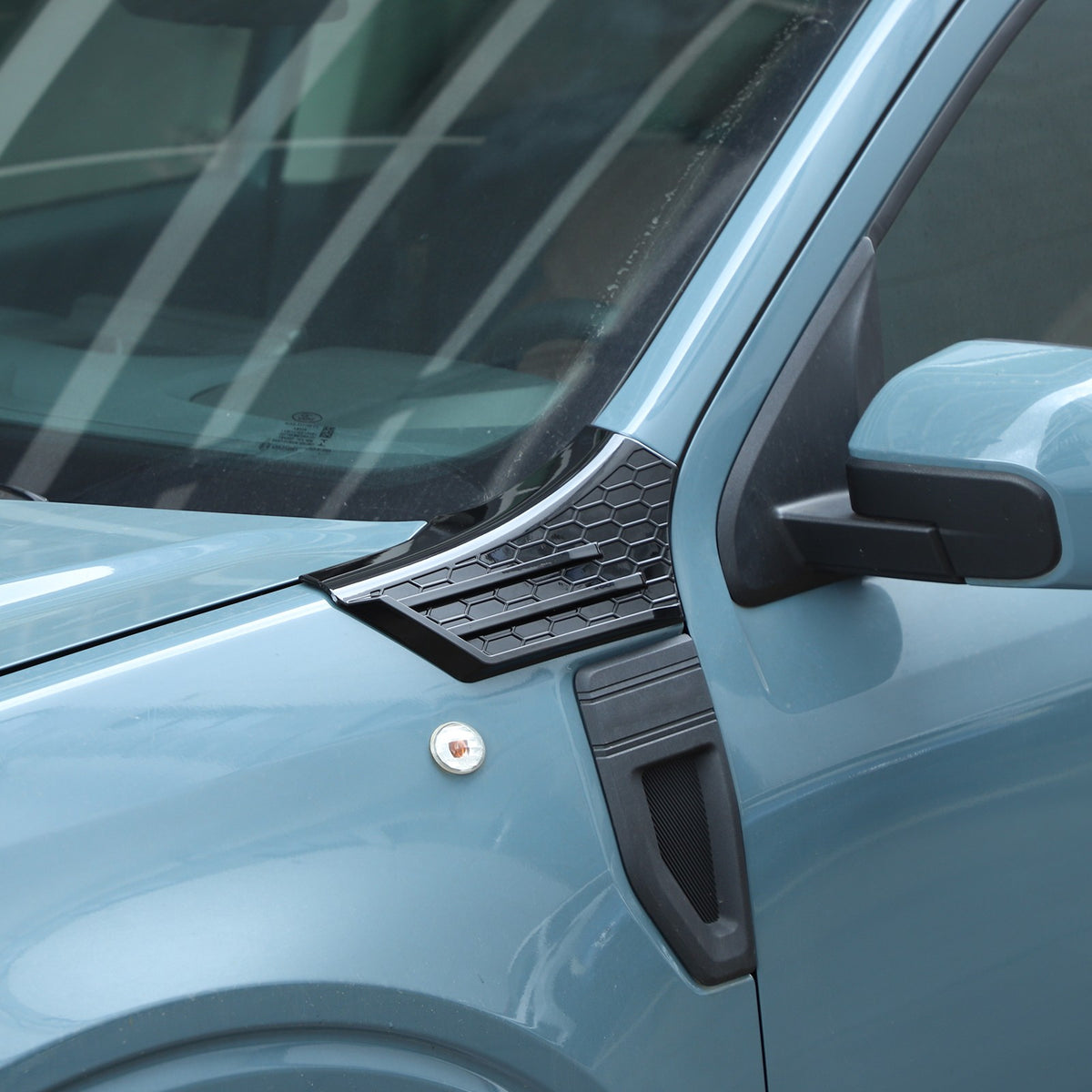Piano Black ABS Side Fender Upper Panel Trim Cover For Ford Maverick 2022+ 1