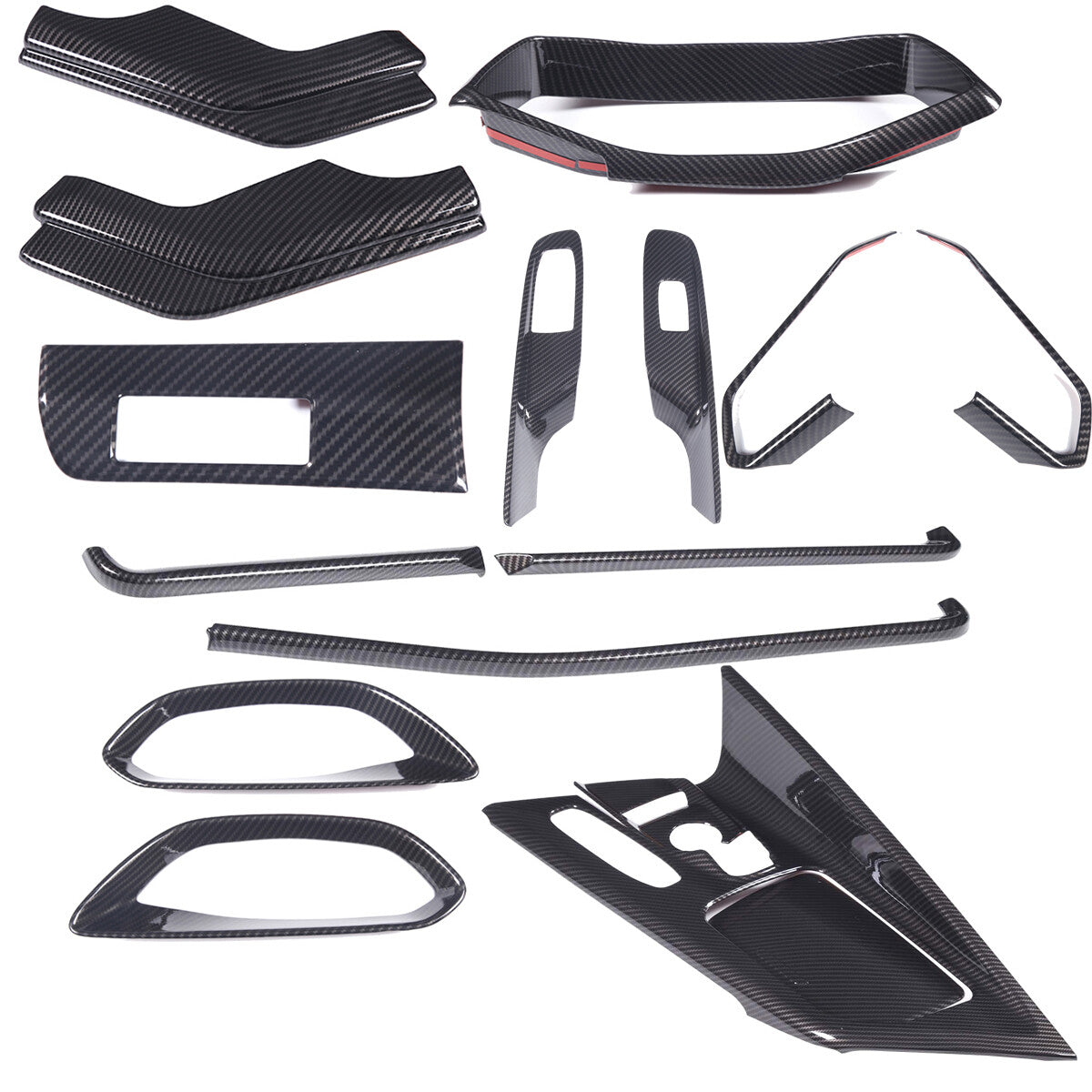 ABS Carbon Fiber Full set Center Console Frame Decor Trim Cover for Corvette C8 2