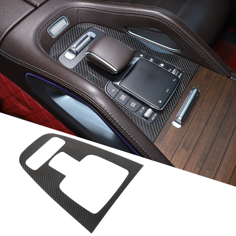 Real Carbon Fiber Gear Shift Panel Trim Cover For Benz GLE V167/GLS X167 2020+ 5