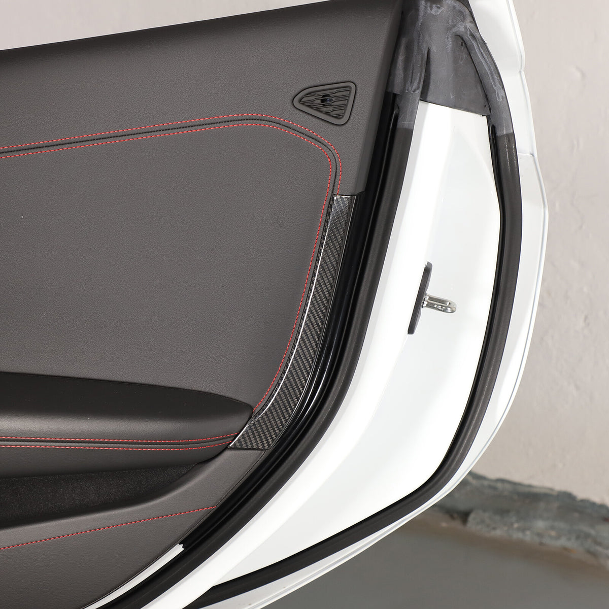 Real Carbon fiber Interior Door Panel trim Cover Frame For Corvette C8 2020-26 7