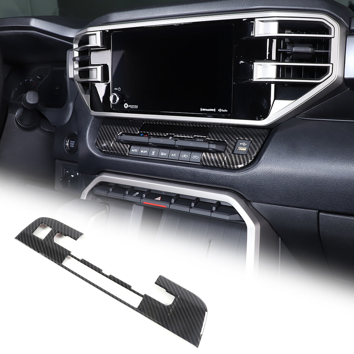 ABS Carbon Fiber Interior Set Cover Trim Kit For Toyota Tundra Sequoia SR 22+ - Styles 1-5 56