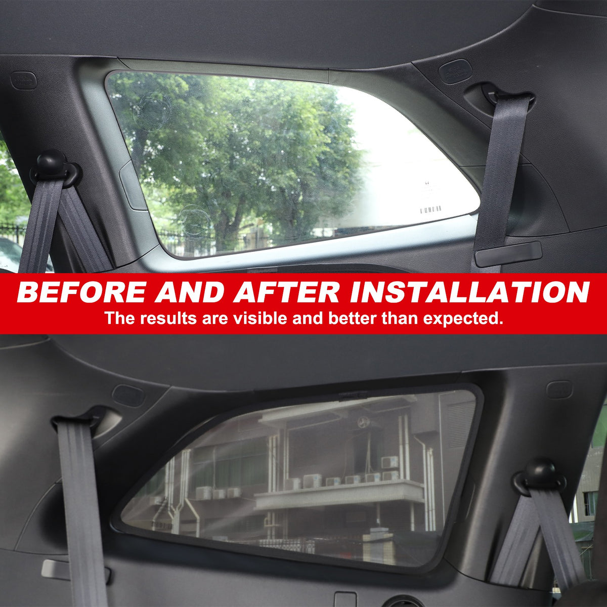 Rear Tailgate Window Mesh Screen Sunshade Sun Cover For Honda Pilot 2016-2022 22