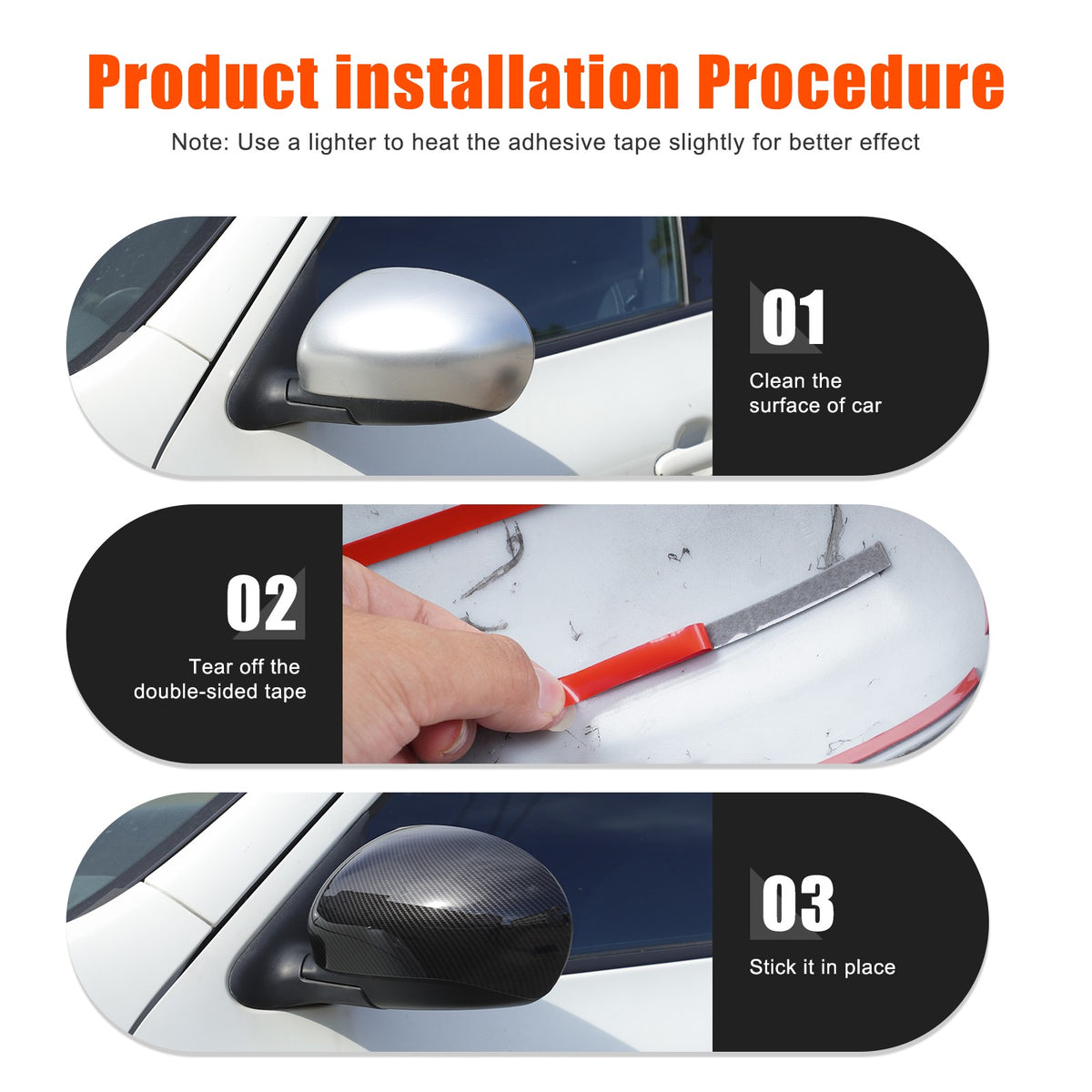 Carbon Fiber ABS Full Wrap Exterior Side Mirror Cover For Nissan Juke2010-2014 24