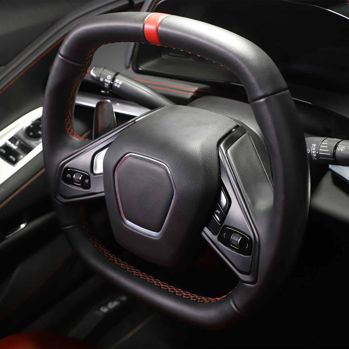 Matte Black ABS Full Interior Set Cover Trim Kit For Corvette C8 2020-25 - Styles 16-20 42