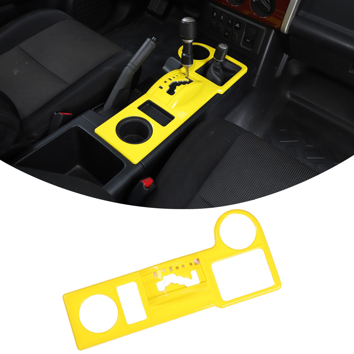 Yellow ABS Shift Panel Frame For Toyota FJ Cruiser 2007-2021 2