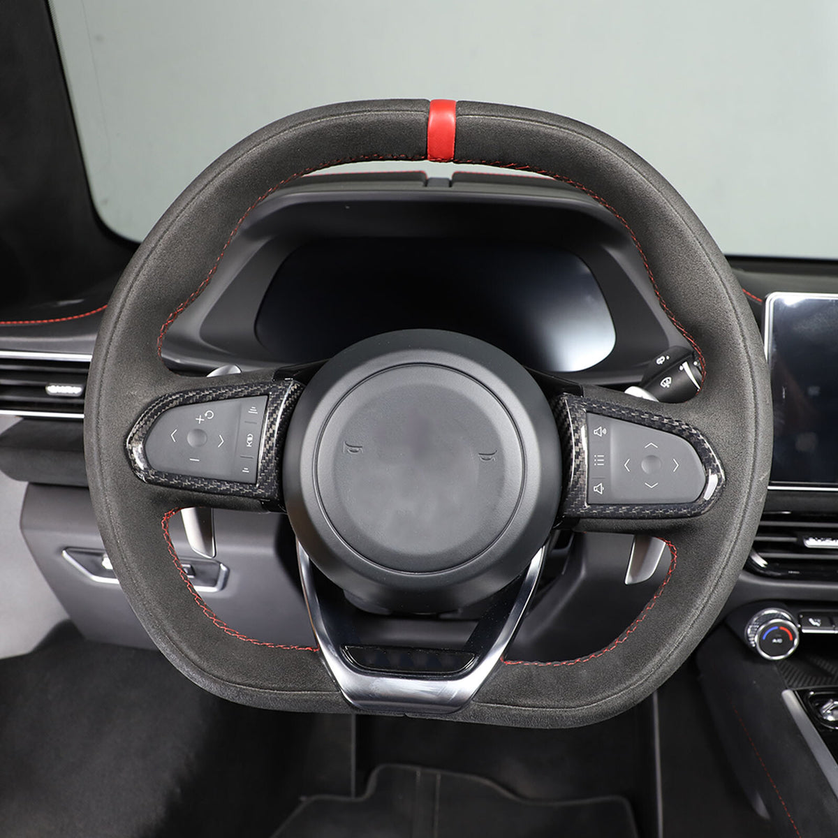 Real Carbon Fiber Steering Wheel Button Cover Trim For Lotus EMIRA 2021-25 US 11