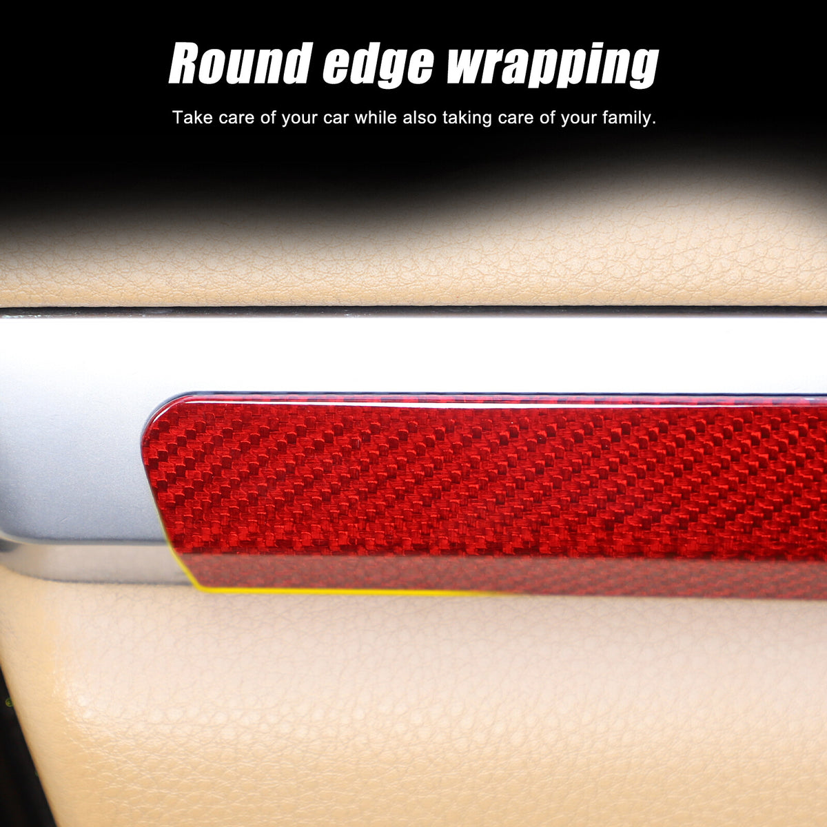 Red Real Carbon Fiber Interior door panel Trim For Porsche Cayenne 958 11-17 8