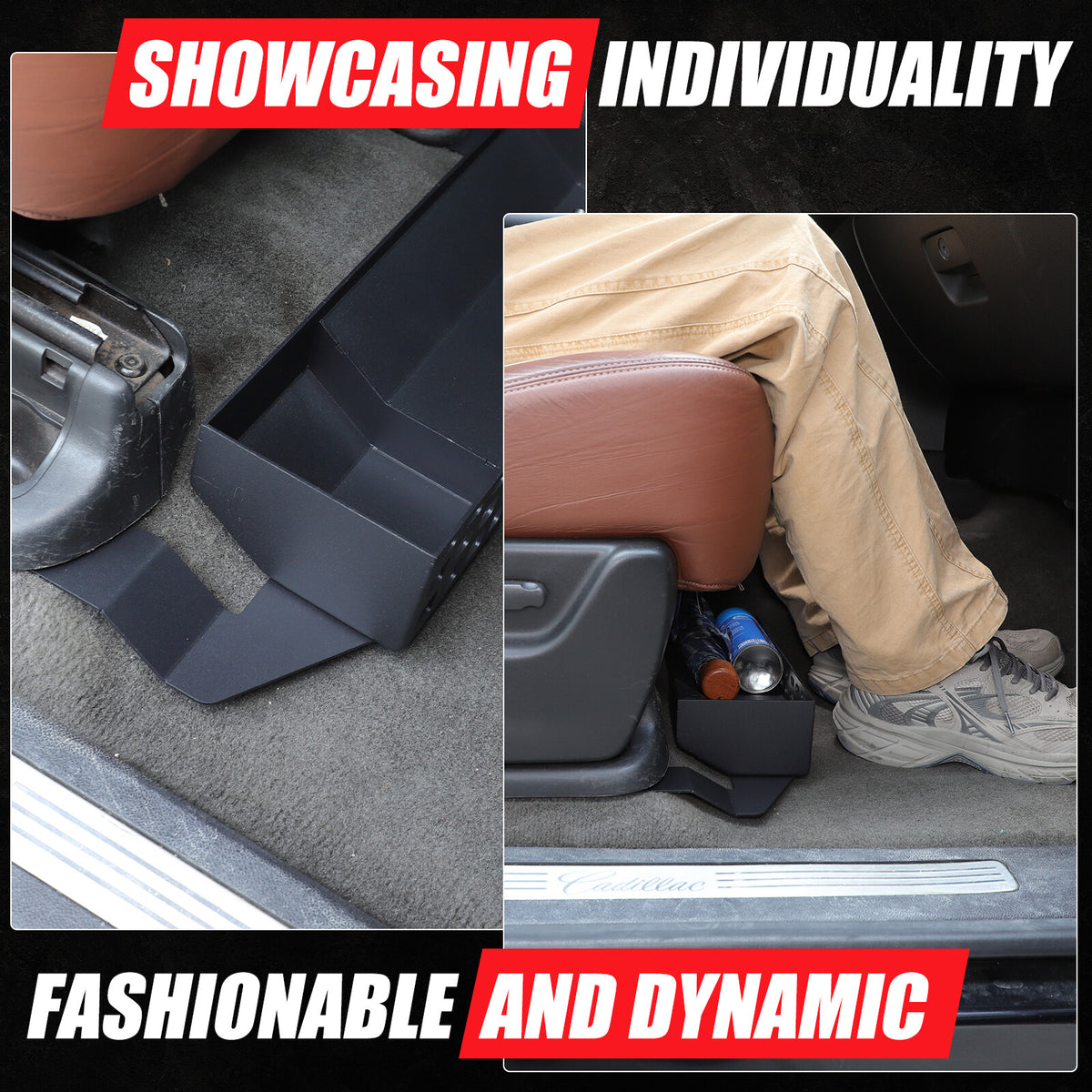 Alloy Passenger Seat Under-seat Storage Basket Tray For Cadillac Escalade 07-14 9