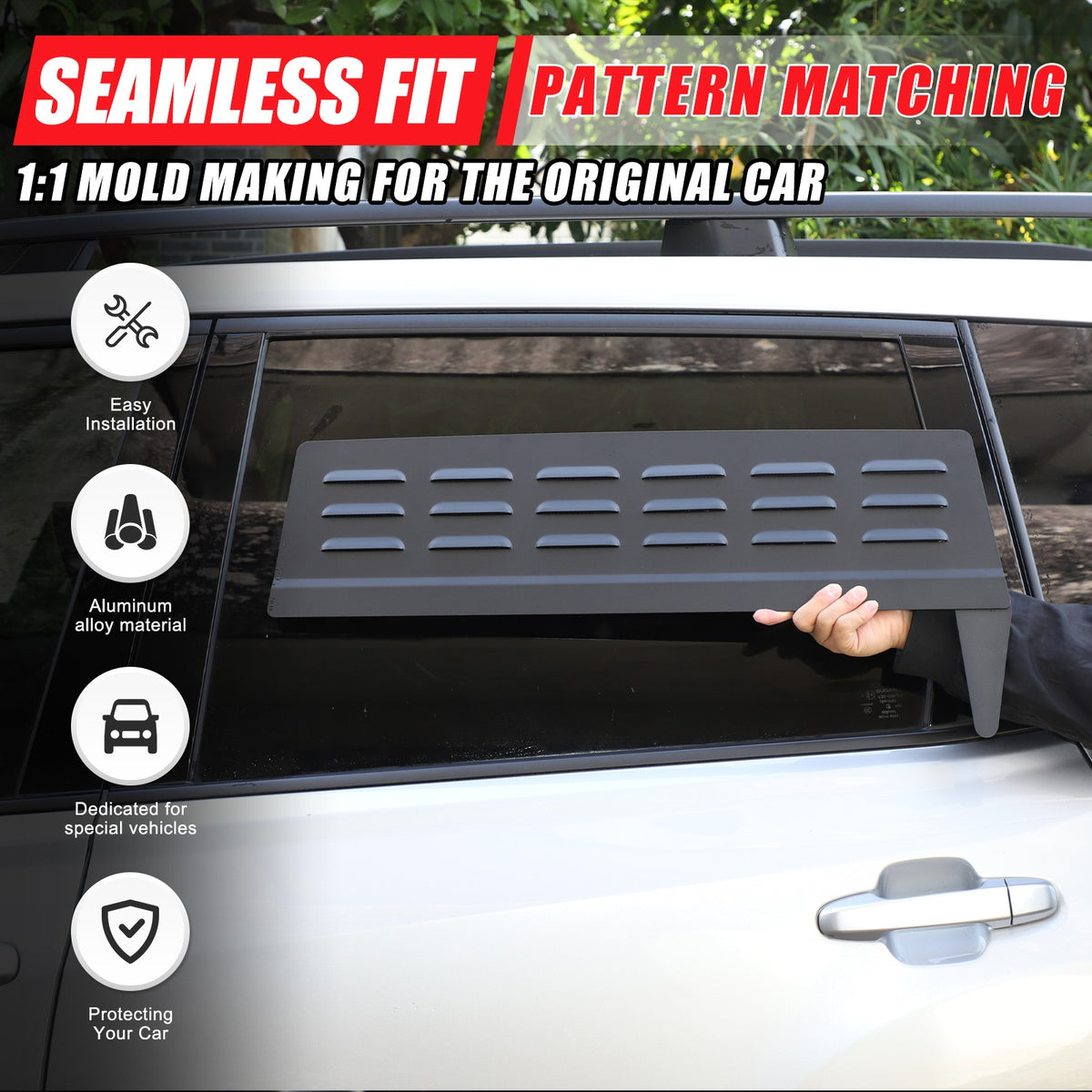 Rear Door Window Louver Air Vent Panel Trim For Subaru Forester SK 2019-2024 23