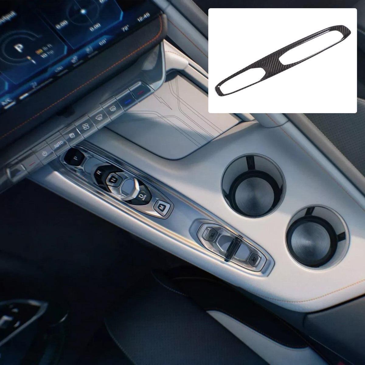 Real Dry Carbon Fiber Interior Center Trim For Corvette C8 2026+ Stingray ZR1 13