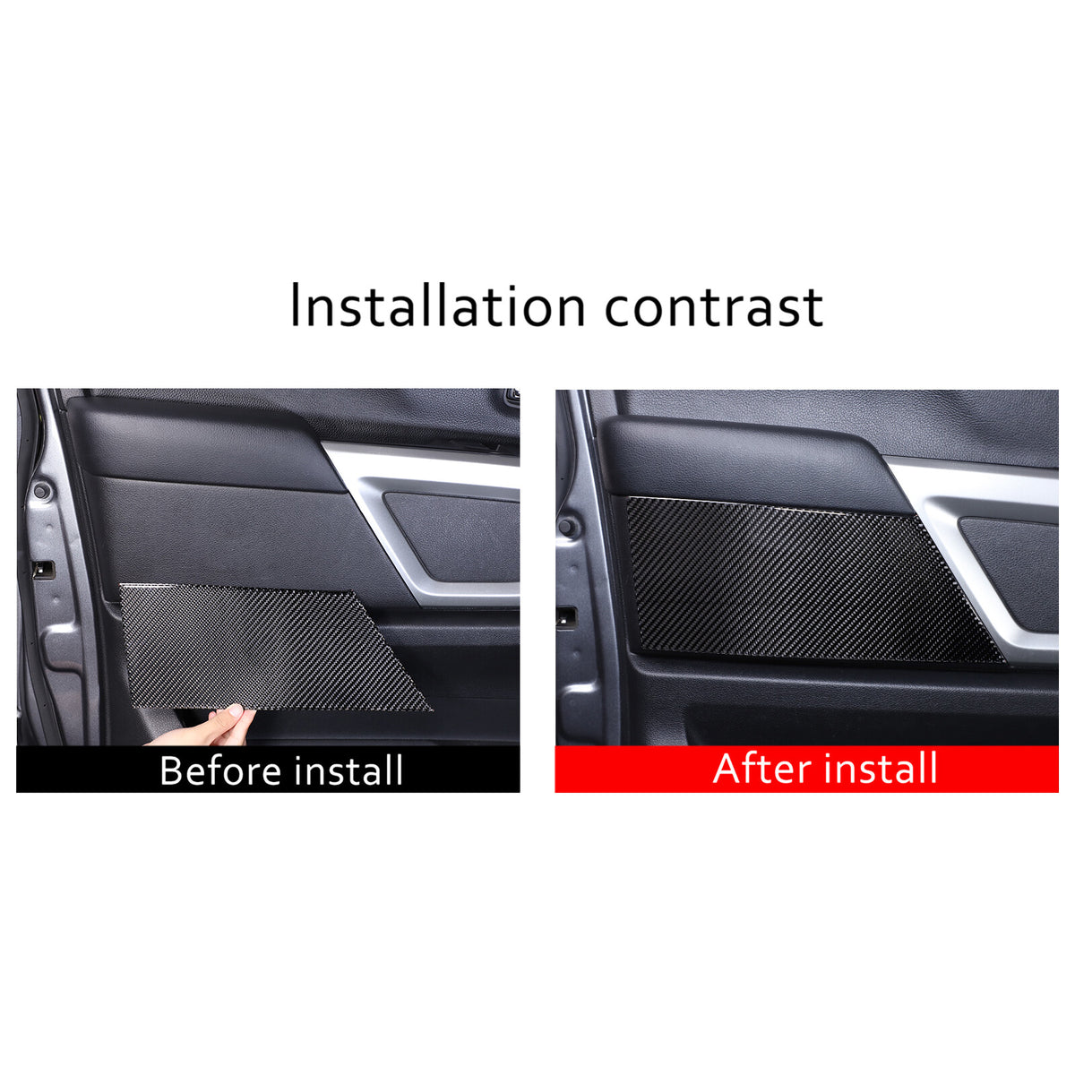 Carbon Fiber Inner Door Trim Panel Sticker For Nissan Titan 2016-23 9