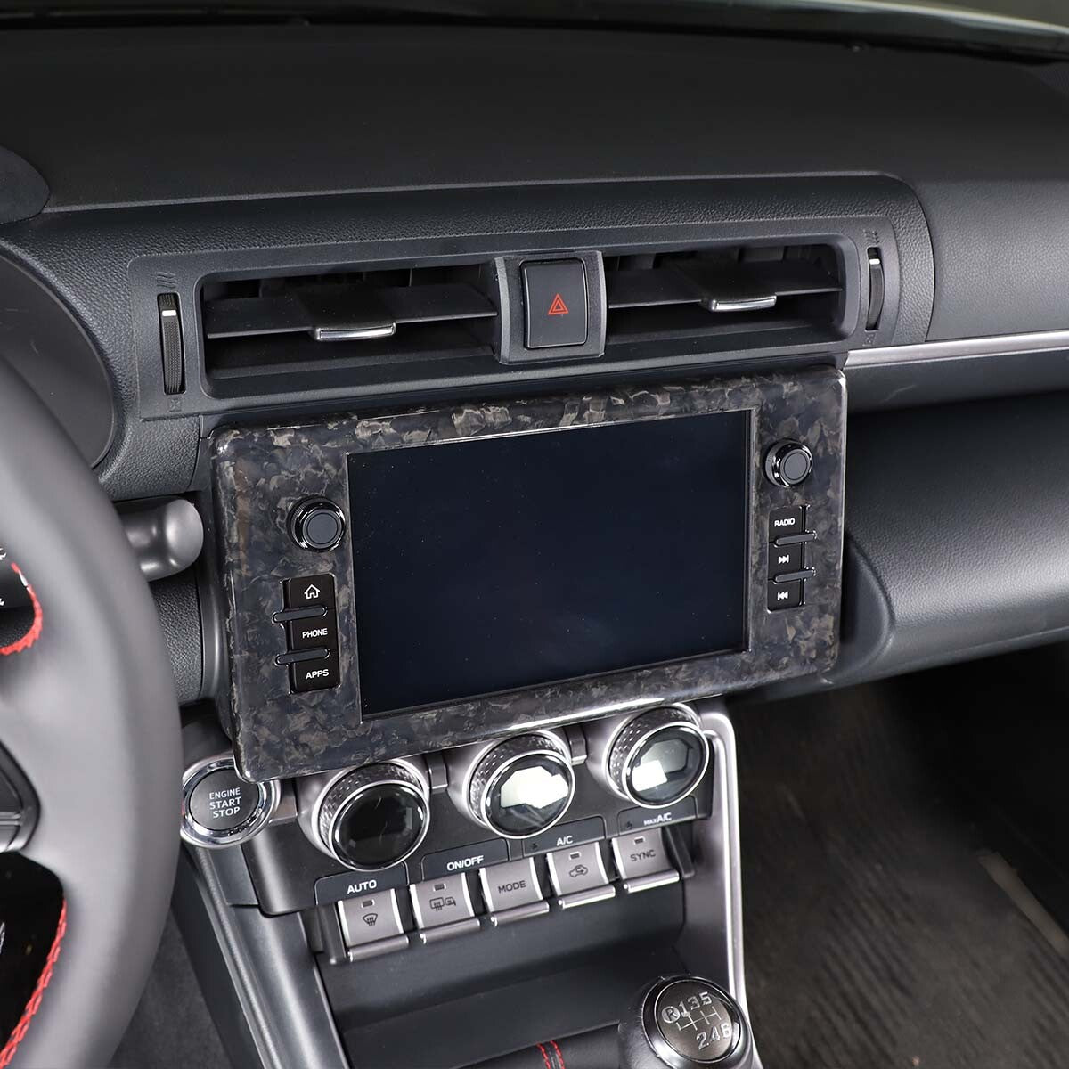 Forged Console GPS Navigation Panel Cover Trim For Toyota 86/Subaru BRZ 2022 5
