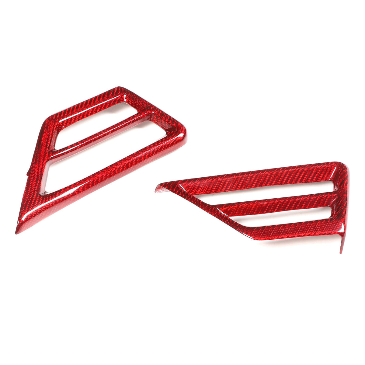 Red Real Carbon Fiber Side Air Vent Trim Cover For BMW 3 Series 2025+ 19